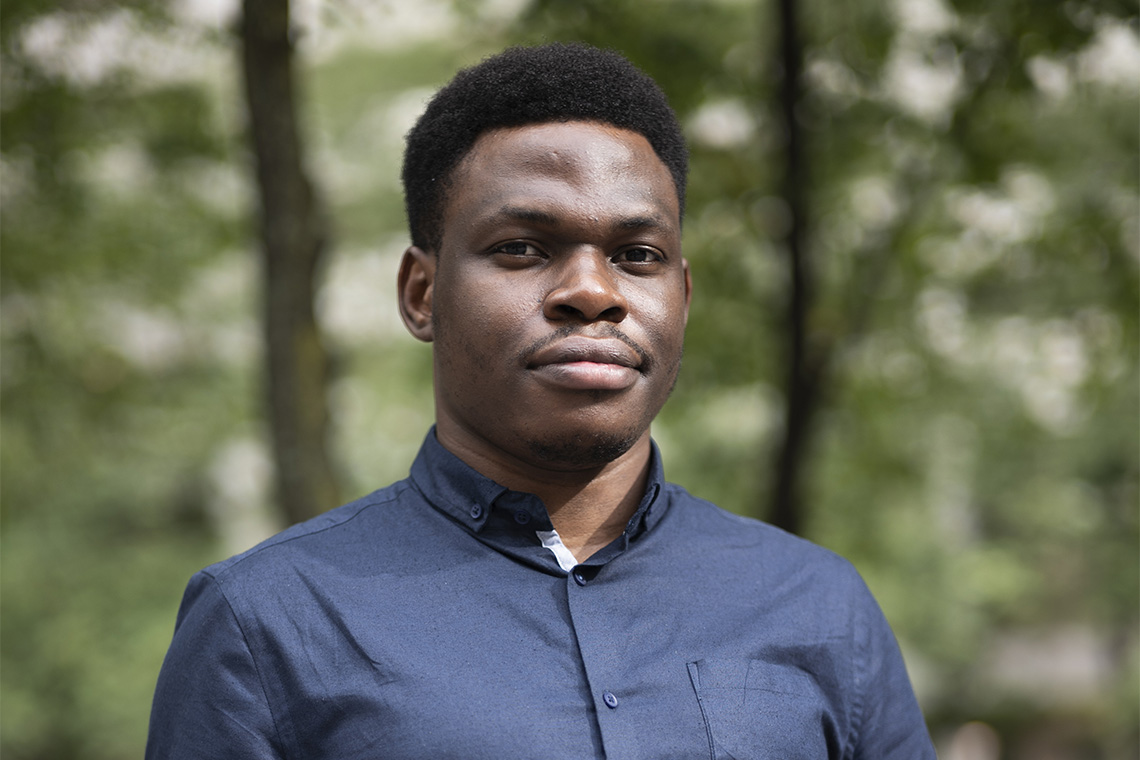 Olugbenga Olubanjo, who graduated from U of T Engineering in 2019, is the founder and CEO of clean-tech startup Reeddi Inc., which aims to support people living in countries where energy infrastructure is unreliable (Ian Willms/Panos Pictures)